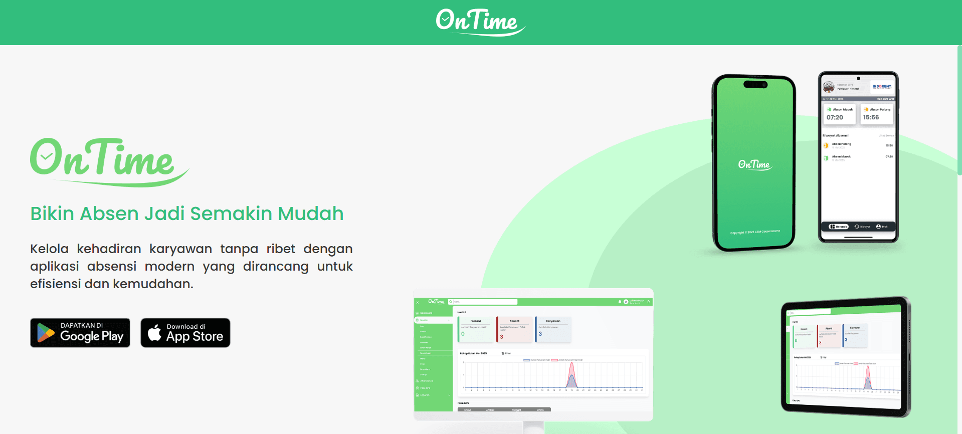 ONTIME ADMIN DASHBOARD