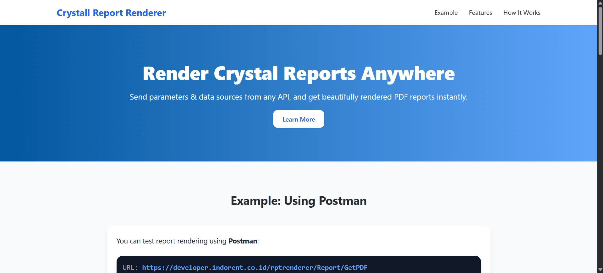 CRYSTALL REPORT RENDERER FOR LEGACY CODE